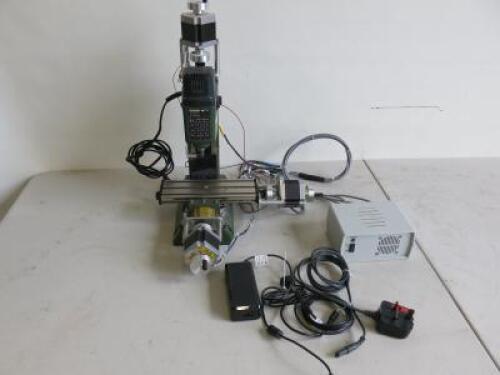 Proxxon MF70 Milling Machine with Manual. NOTE: machine has been modified with 3 ACT Motors.