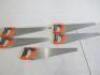 5 x Irwin Wood Saws. - 3