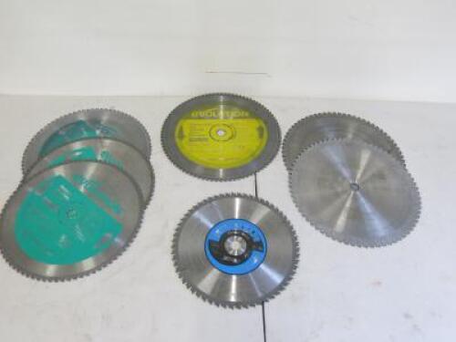 7 x Assorted Sized Saw Blades to Include: 3 x Aluminium, 2 x Metal, 1 x Stainless Steel & 1 x Other