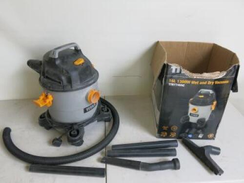 Titan Wet & Dry Vacuum Cleaner, Model TTB774VAC. Comes with Hose & Attachments (As Viewed/Pictured).