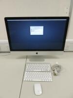 Apple 27" iMac, Model A1419, Intel Core i5, 1TB Fusion Storage, 8GB HDD. Comes with 2 x Apple Key Board A1644, A1314 & Mouse A1296. NOTE: Requires Mac Operating System .