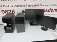 2 x PC'S & 2 x Monitors to Include: 1 x Dell Optiplex 790 & 1 x Asus CM6730 (HDD's Removed)& 1 x AOC 20" Monitor & 1 x Dell 20" Monitor.&nbsp;
