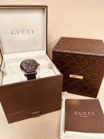 Gucci Dive XL Auto 18kt Rose Gold & Black PVD Watch, with Alligator & Black Rubber Straps, 27 Jewels, Serial Number 14407354 - In Gucci Presentation Box, Limited Edition 49 of 93 with Papers including Dive Certificate, Original Packing List & Dive Collect
