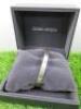 Vintage Georg Jensen Vivianna Torun Silver 925, Small Diamond Band in Presenta Bangletion in Presentation Case.