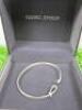 Vintage Georg Jensen Vivianna Torun Silver 925, Small Diamond Band in Presenta Bangletion in Presentation Case. - 6