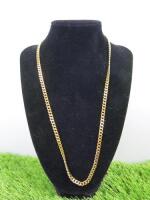 9ct Yellow Gold Italy, Chain Link Necklace. 52cm Total Length. 26g