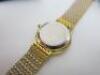 Rolex Geneve Sapphire Crystal Quartz Watch, Stainless Steel, Plated Gold and Two Rolex Suede Leather Pouches. - 3