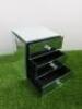 Mirrored Dressing Table Jewellery Box with 3 Drawers, H21 x W19.5 x D17cm. - 2