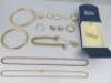 14 x Items of Assorted 9ct Hall Marked Gold & 1 x 18ct Hall Marked Gold Jewellery Items to Include: 1 x Arabic Necklace with Diamond, 2 x Pairs Of Ear Rings, 5 x Rings, 3 x Bracelets-Bangles & 2 x Necklaces. Weight 66 grams (As Viewed/Inspected). - 5