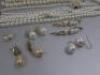 15 x Items of Imitation Pearl Jewellery to Include: 6 x Necklaces, 7 x Pairs of Ear Rings, 2 x Hair Pins. NOTE: 2 x Pairs of Earrings are 925 Silver & Believed to be Real Pearls. - 2