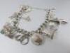 Silver Hallmarked Charm Bracelet with 13 Charms. - 3