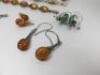 Assortment of Vintage, 925 & Costume Jewellery with Mostly Amber Coloured Stones to Include: Silver 925 Bracelet with Blue Stone Design, 2 x Pairs of 925 Silver Earrings, 2 x 925 Silver Bracelets, 3 x Pendants, 3 x Earrings & 1 x Ring (As Viewed/Inspected - 6