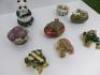 8 x Metal & Enamelled Trinket Pots. - 2