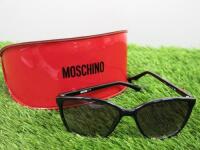 Pair of Moschino Ladies Sunglasses with Red Bow Detail in Case.