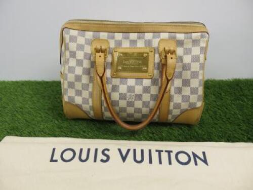 Louis Vuitton Damier Azur Canvas Berkeley Bag. Comes with Dust Cover.