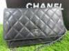 Chanel Black Leather Wallet on Chain Shoulder Bag. Serial Number 16735524. Comes with Box. - 3