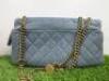 Chanel Blue Leather Crossbody Bag. S/N 17654924. Comes with Authenticity Card. - 6