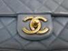 Chanel Blue Leather Crossbody Bag. S/N 17654924. Comes with Authenticity Card. - 9