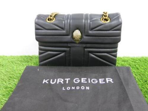 Kurt Geiger Black Leather Kensington UJ Bag. New/Unused. Comes with Dust Cover.