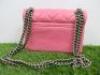 Kurt Geiger Pink Leather Mini Kensington Chevron Cross Body Bag. - 5