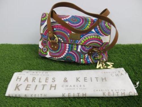 Matthew Williamson Butterfly Fabric & Leather Hand Bag