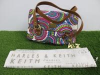 Matthew Williamson Butterfly Fabric & Leather Hand Bag