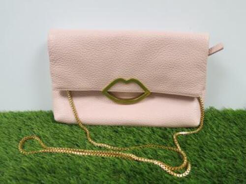 Lulu Guinness London Lip Leather Clutch Bag.