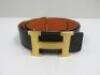 3 x Hermes H Leather Belts & Additional Gold Coloured H Buckle. - 3