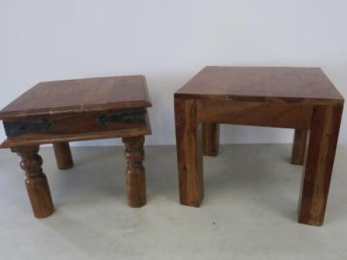 2 x Small Wooden Side Tables.