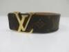 Louis Vuitton 40mm Monogram Logo Belt, M9608, Size 34.