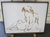 2 x Frame Glazed Prints of Nude Lady. Signed M.Gaudet. Size 80 x 60cm - 4