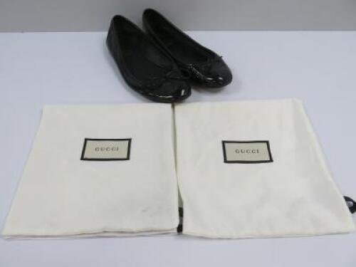 Pair of Gucci Ballet Flat Shoes, Size 36.5. Comes with Dust Covers.