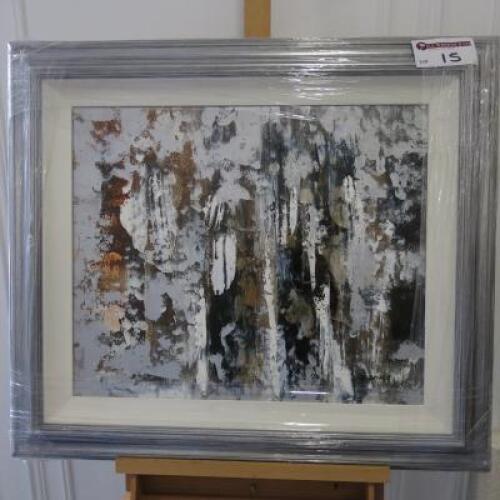 Framed Oil Canvas Print. Abstract Print. G.Bruce. Size 82 x 72cm