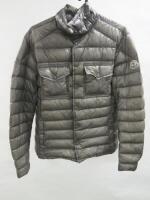 Moncler Norme Afnor Down Puffa Jacket in Grey, G32-003, Size 0.