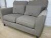 Grey Fabric 2 Seater Sofa on Wooden Legs. Size H80 x W150 x D85cm. - 4