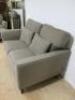 Grey Fabric 2 Seater Sofa on Wooden Legs. Size H80 x W150 x D85cm. - 5