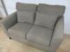 Grey Fabric 2 Seater Sofa on Wooden Legs. Size H80 x W150 x D85cm. - 2