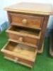 Pair of 3 Drawer Wooden Bed Side Cabinet, Size H64 x W50 x D50cm. - 2