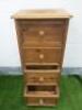 4 Drawer Pine Tallboy Cabinet, Size H117 x W54 x D42cm. - 2