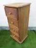 4 Drawer Pine Tallboy Cabinet, Size H117 x W54 x D42cm. - 3