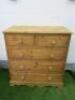 5 Drawer Pine Cabinet, Size H93 x W88 x D46cm.