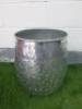 Polished Aluminium Ornate Umbrella Stand, Size H45 x D40cm.