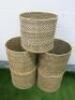 5 x Round Wicker Baskets, Size H37 x Dia 43cm. - 2