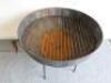 Round Metal Open Fire Pit on Stand. Size H65 x Dia74cm. - 2