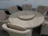 Rattan 4 Seasons Outdoor Furniture Set with Table & 6 Chairs with Seat & Back Cushions. Size H76 x Dia150cm. - 4