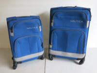 2 x Nautica Suitcases with Multi Compartments, 4 Wheels. Sizes 55 x 43 x 25cm & 57 x 35 x 25cm.