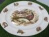 5 x Assorted Sized Ceramic Platers with Game Birds. - 2