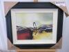 Framed Oil Canvas Print Abstract Art. Size 50 x 64cm