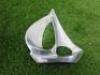 3 x Polished Aluminium Ornamental Sailing Boats. - 2