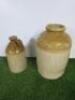 2 x Stoneware Flagons Large & Small. - 5